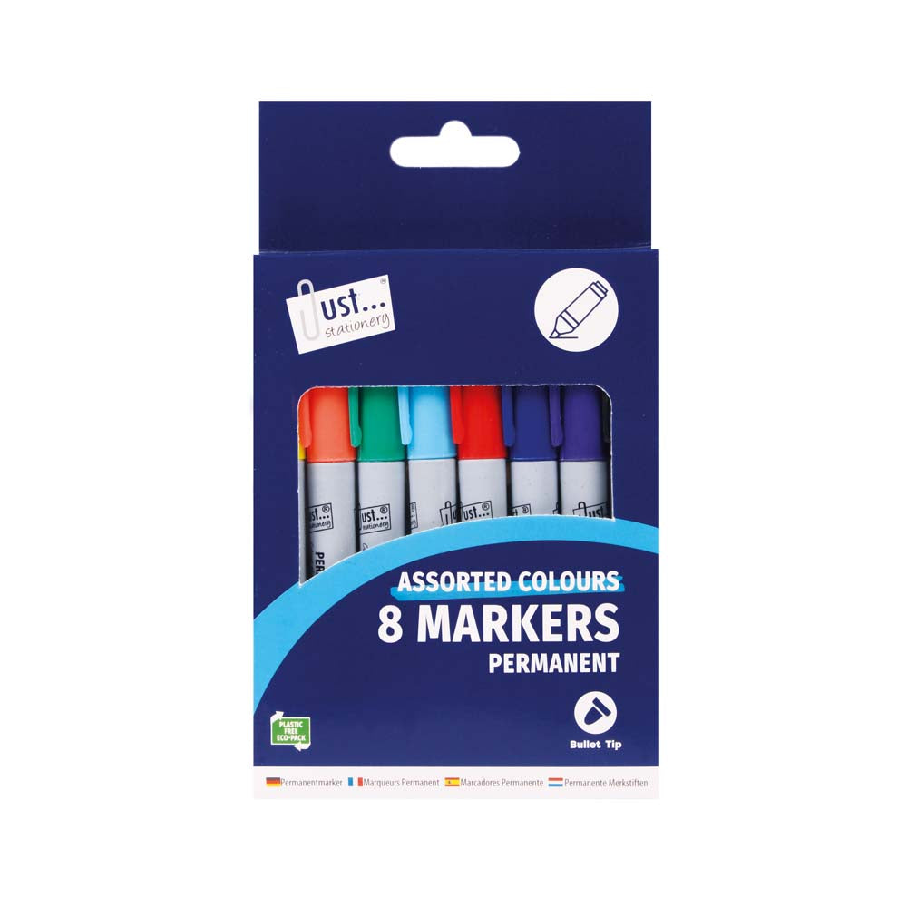 8 Multi-Coloured Permanent Markers - Tiger Feet Ireland