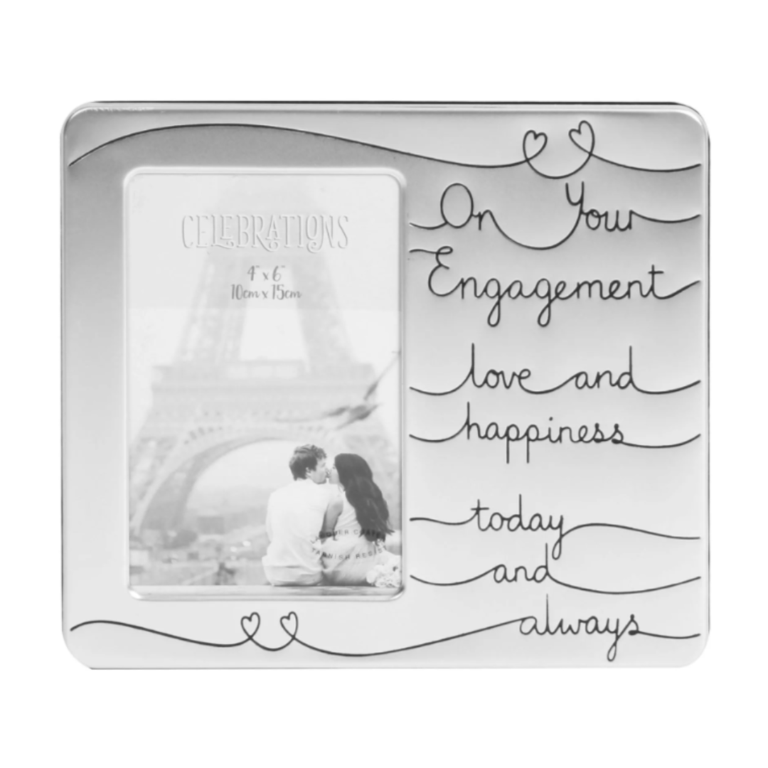 On Your Engagement Love & Happiness Frame 4"x6" - Tiger Feet Ireland