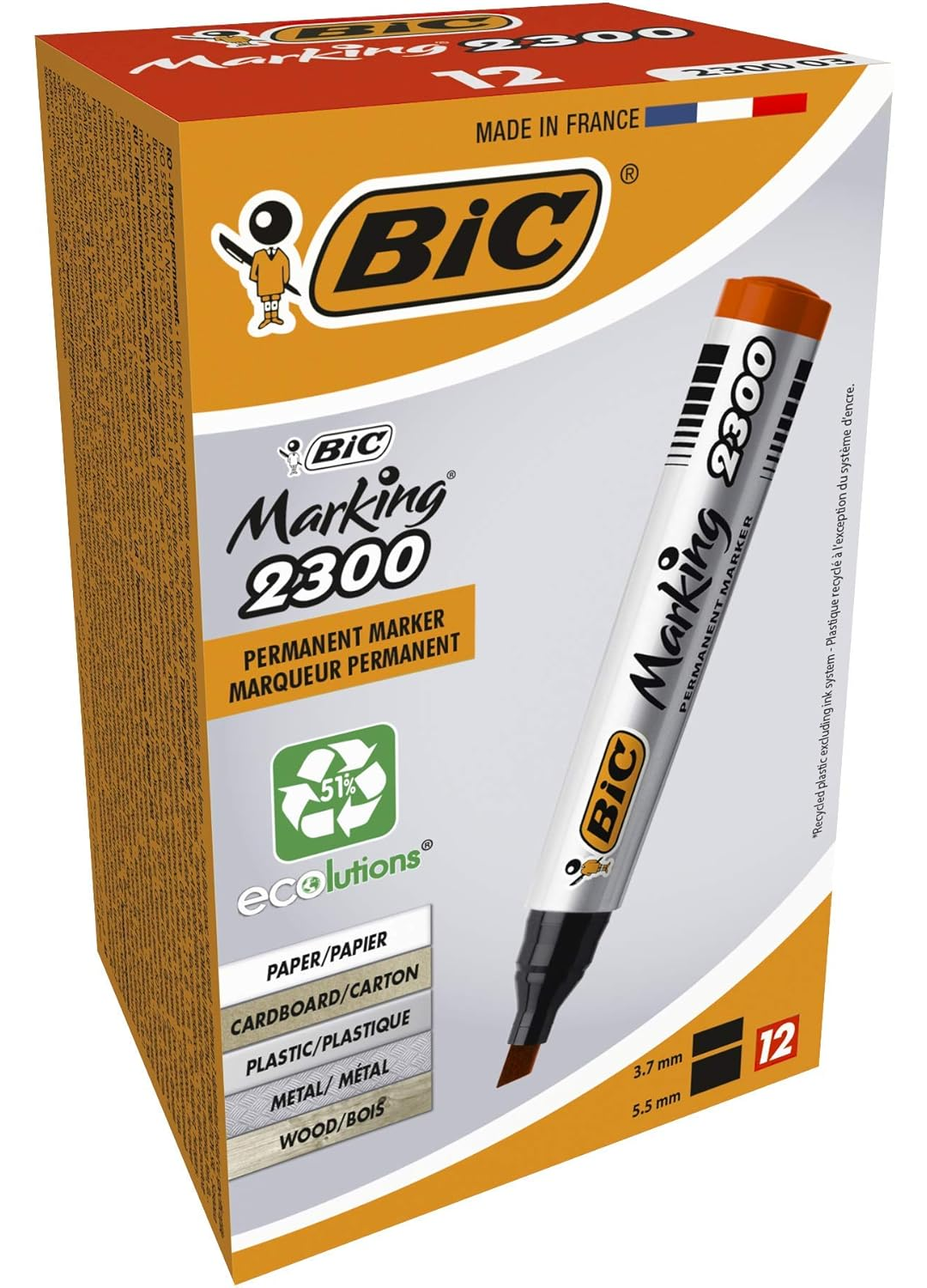 12pk BIC Marker 2300 Red - Tiger Feet Ireland