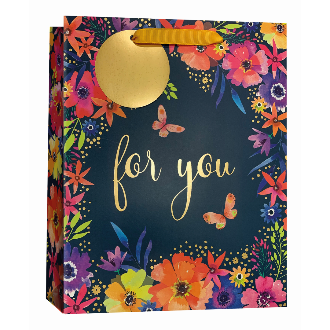 6pk Giftbags Small For You Floral - Tiger Feet Ireland