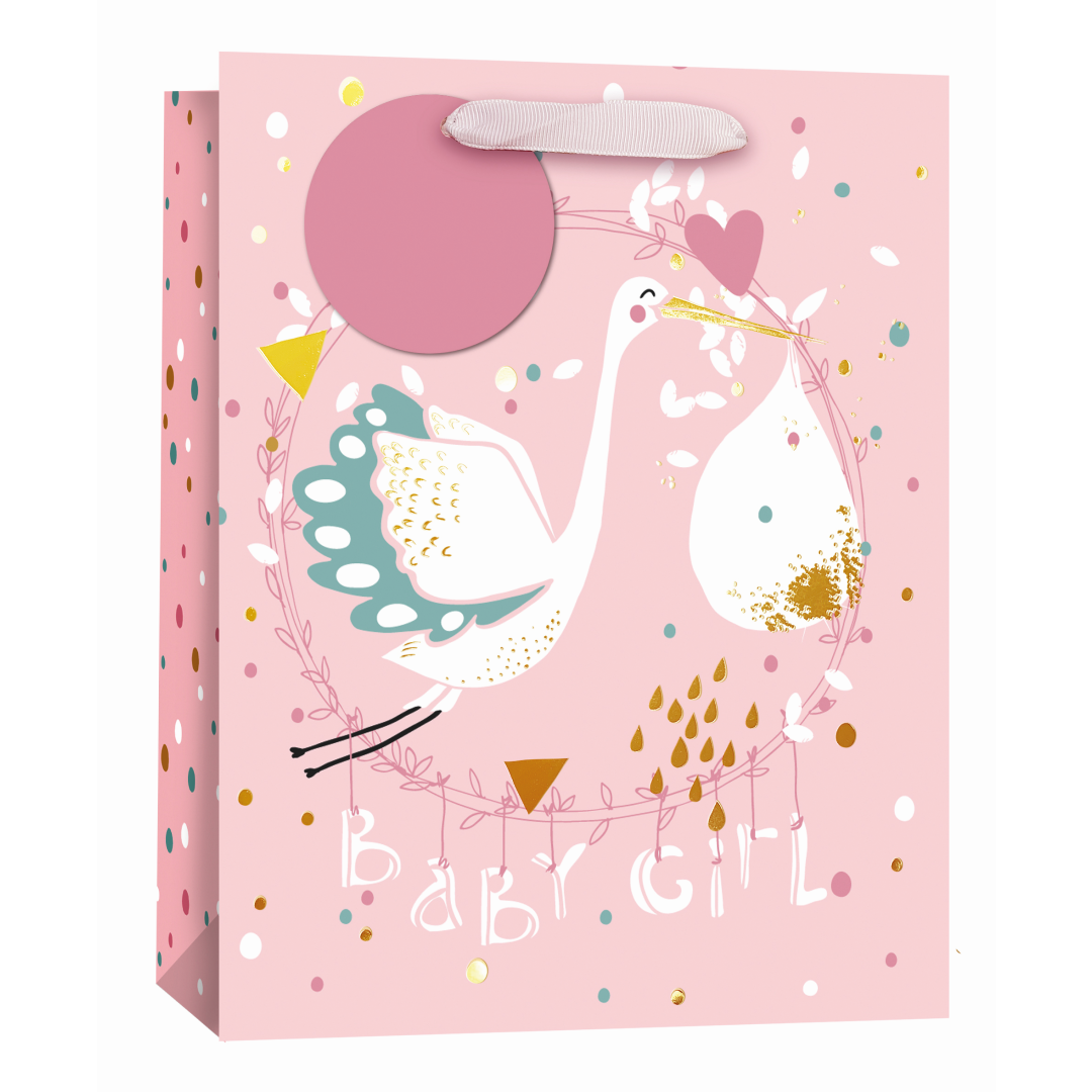 6pk Giftbags Large Baby Girl - Tiger Feet Ireland