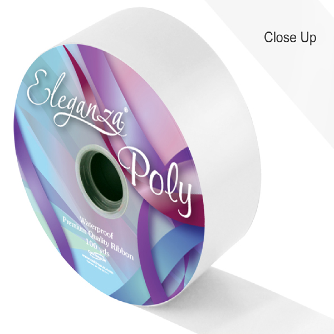 Eleganza Poly Ribbon 50mm x 91m White - Tiger Feet Ireland