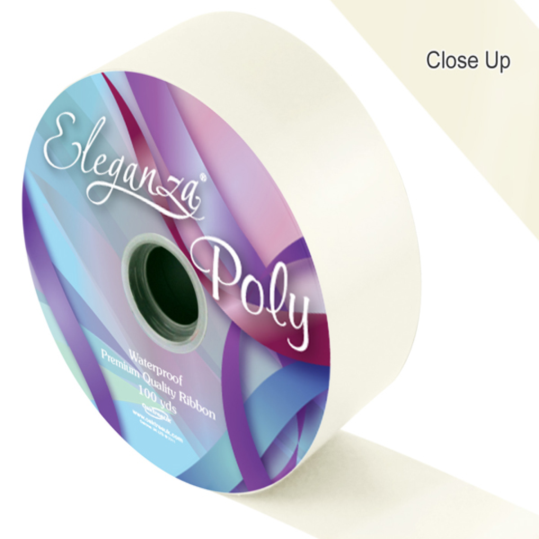 Eleganza Rbbn 5cm x 91m Ivory - Tiger Feet Ireland