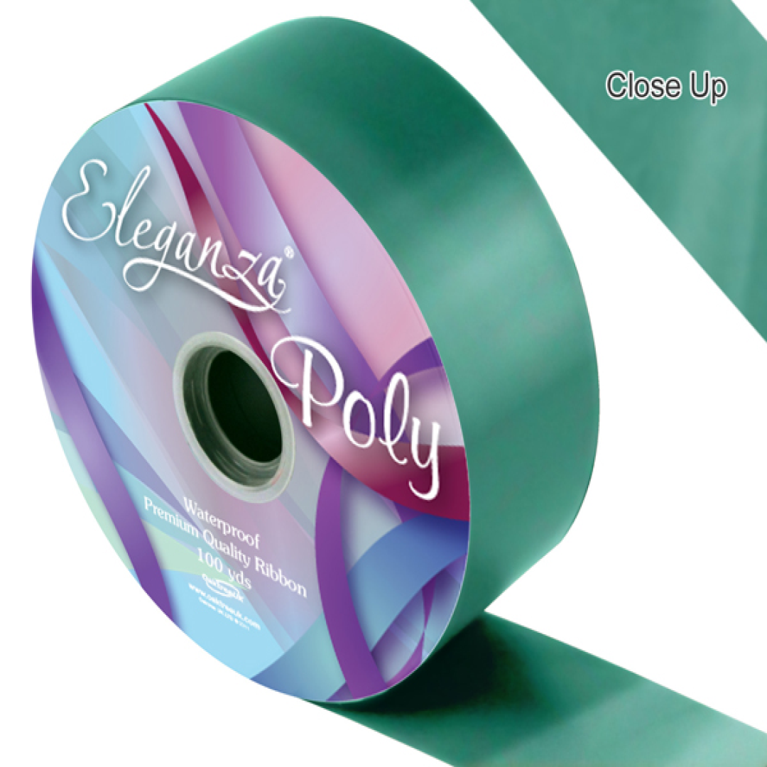Eleganza Rbbn 5cm x 91m Em Green - Tiger Feet Ireland