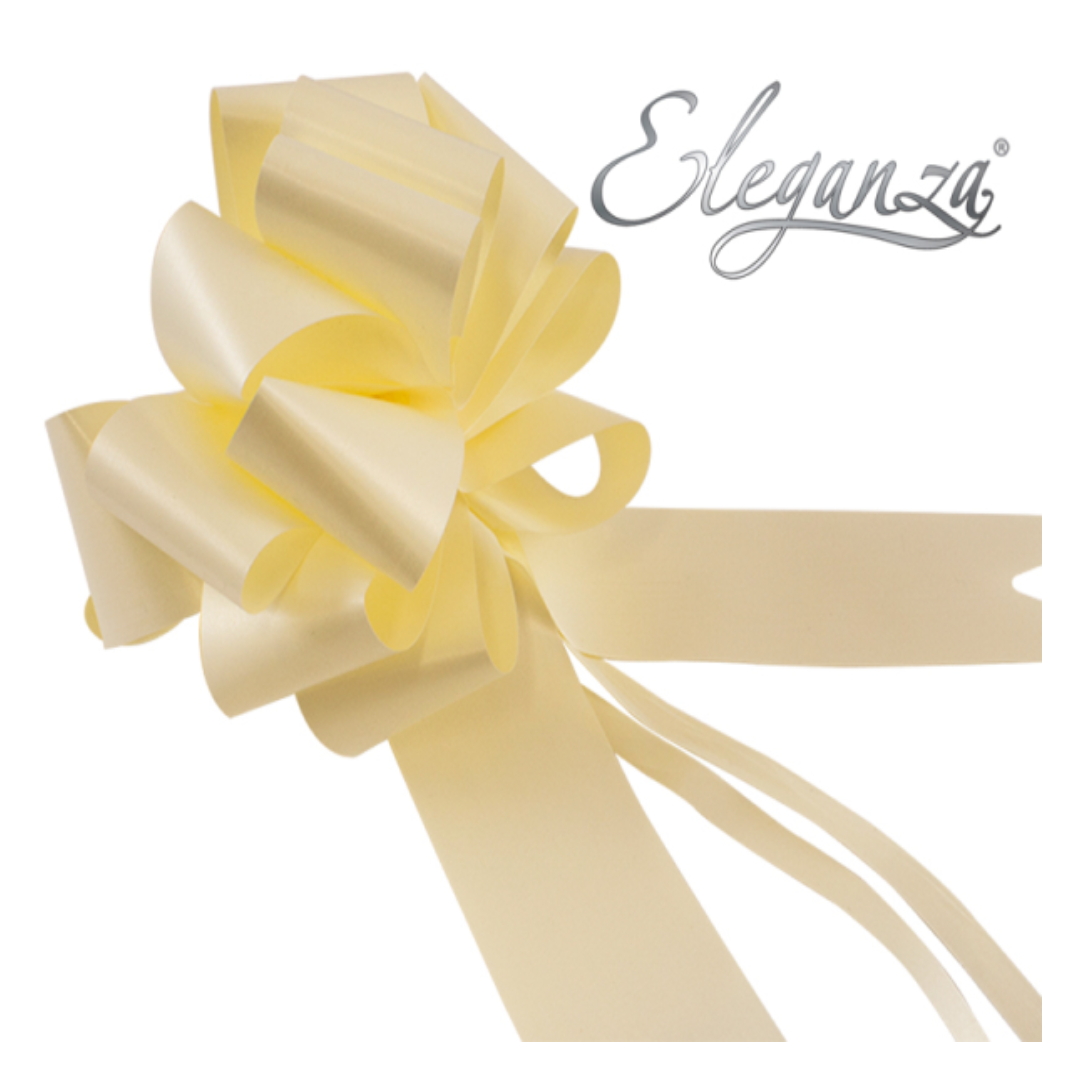 20pc Eleganza Pull Bows 5cm Cream - Tiger Feet Ireland