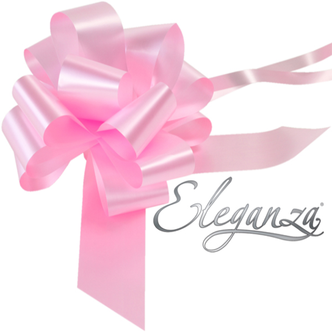 20pc Eleganza Pull Bows 5cm Lt.Pink - Tiger Feet Ireland