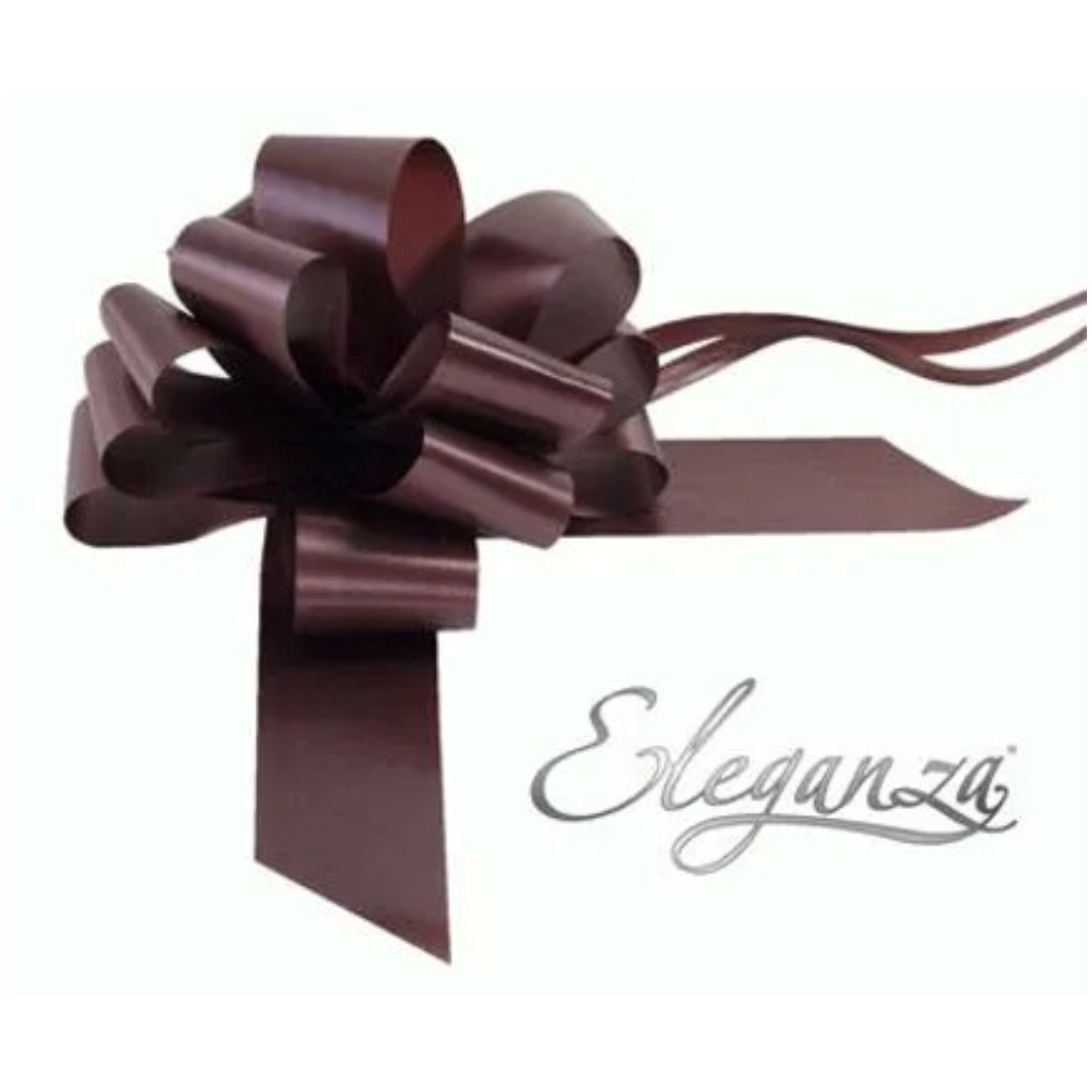 20pc Eleganza Pull Bows 5cm Chocolate - Tiger Feet Ireland