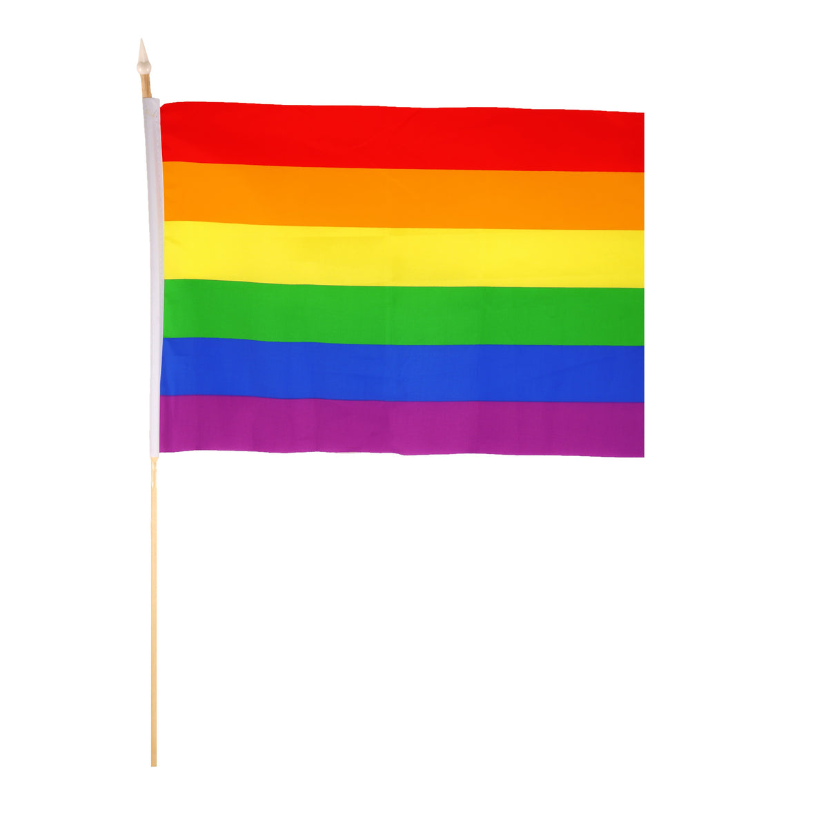 12pk Rainbow Gay Pride Hand Flag 45cm x 30cm - Tiger Feet Ireland