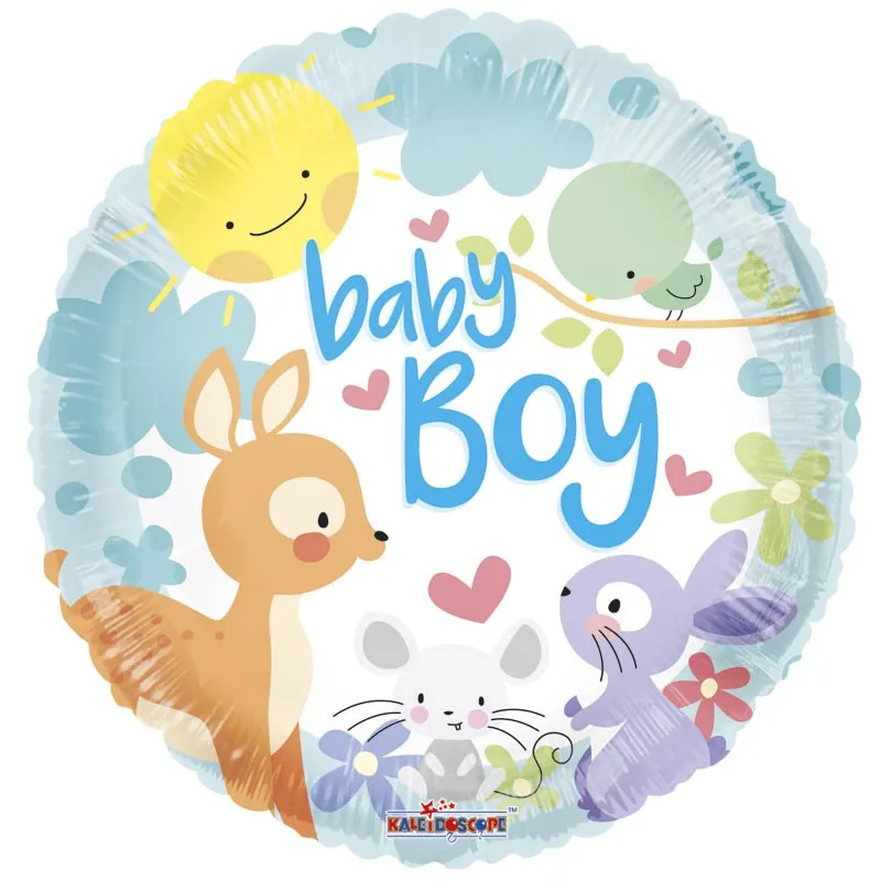 Foil Balloon 18" Round Baby Boy - Tiger Feet Ireland