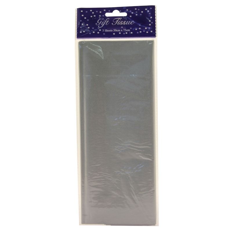 3 Sheets Retail Tissue Paper Metallic Silver - Tiger Feet Ireland