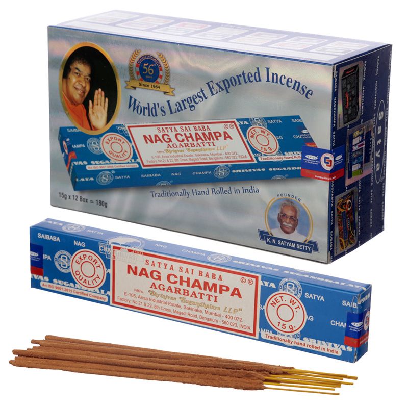 12pk Nag Champa Incense Sticks - Tiger Feet Ireland