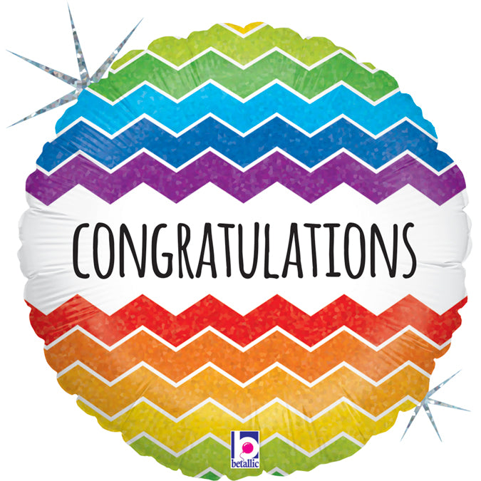 Foil Balloon 18" Round Congratulations - Tiger Feet Ireland