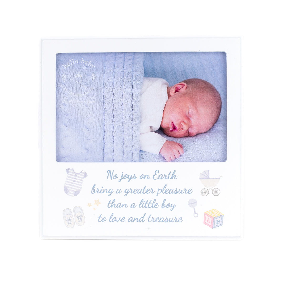 Hello Baby Verse Frame 6"x4" Baby Boy - Tiger Feet Ireland