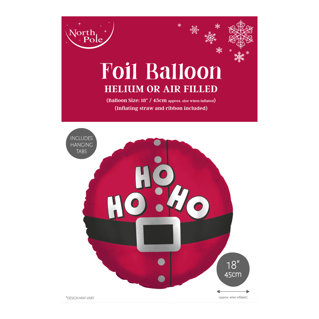 Foil Blln 18" Santa Hoho Foil Balloon - Tiger Feet Ireland