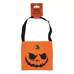 Halloween Pumpkin Felt Treat Bag 20x20cm - Tiger Feet Ireland