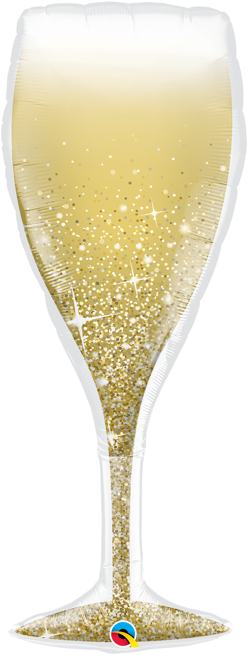 Foil Balloon 39" Supershape Golden Wine Glass - Tiger Feet Ireland