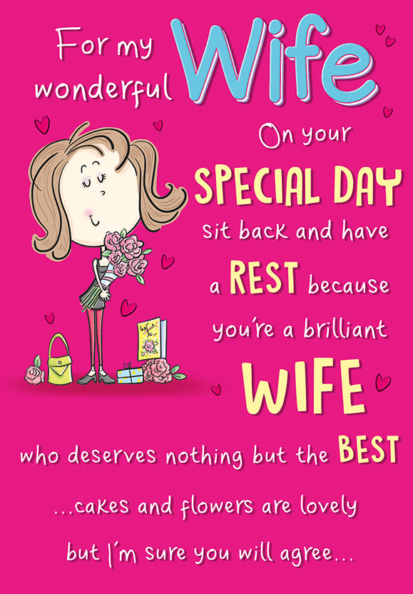 6pk Cards C75 Birthday Wife - Tiger Feet Ireland
