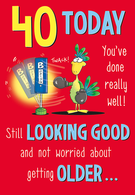6pk Cards C75 Birthday Age 40 - Tiger Feet Ireland
