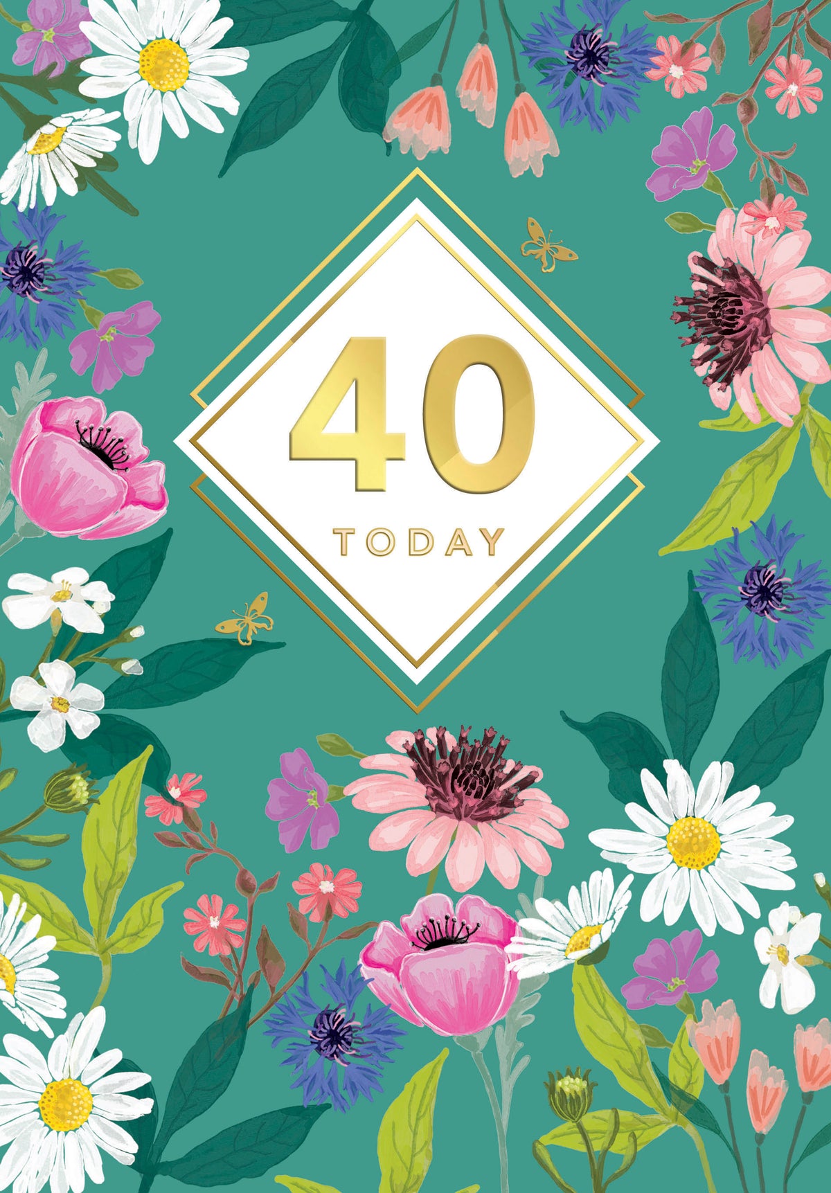 6pk Cards C75 Birthday Age 40 - Tiger Feet Ireland