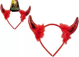 Halloween Fluffy Red Devil Horns Headband - Tiger Feet Ireland