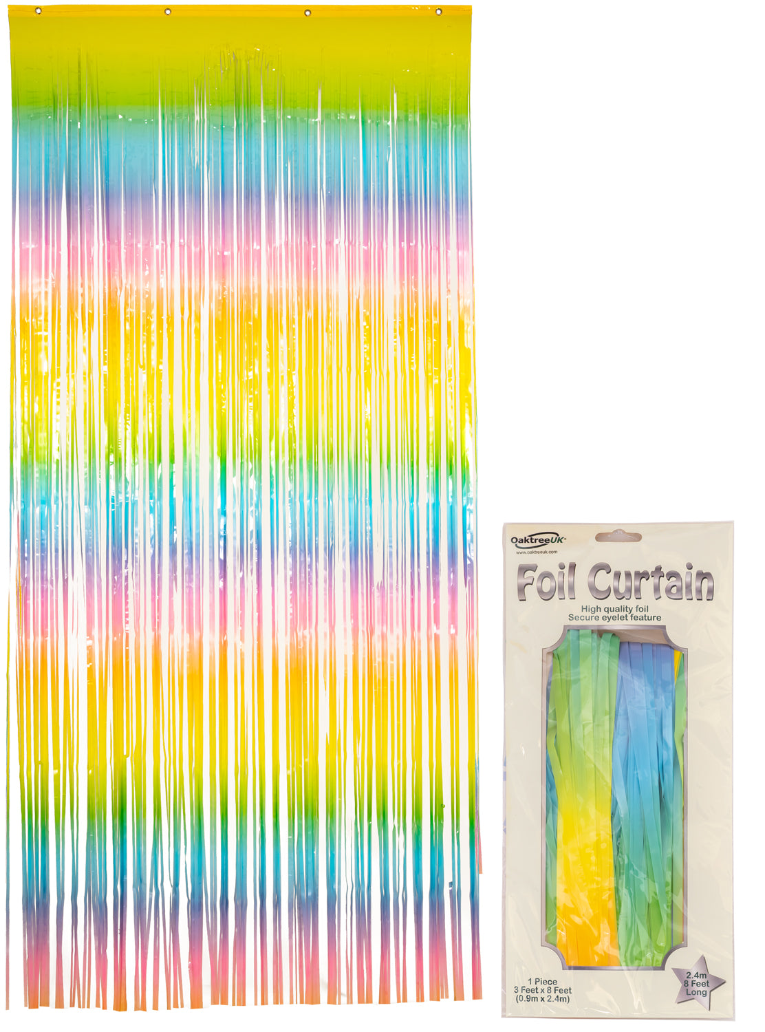 Foil Door Curtain Pastel Rainbow - Tiger Feet Ireland