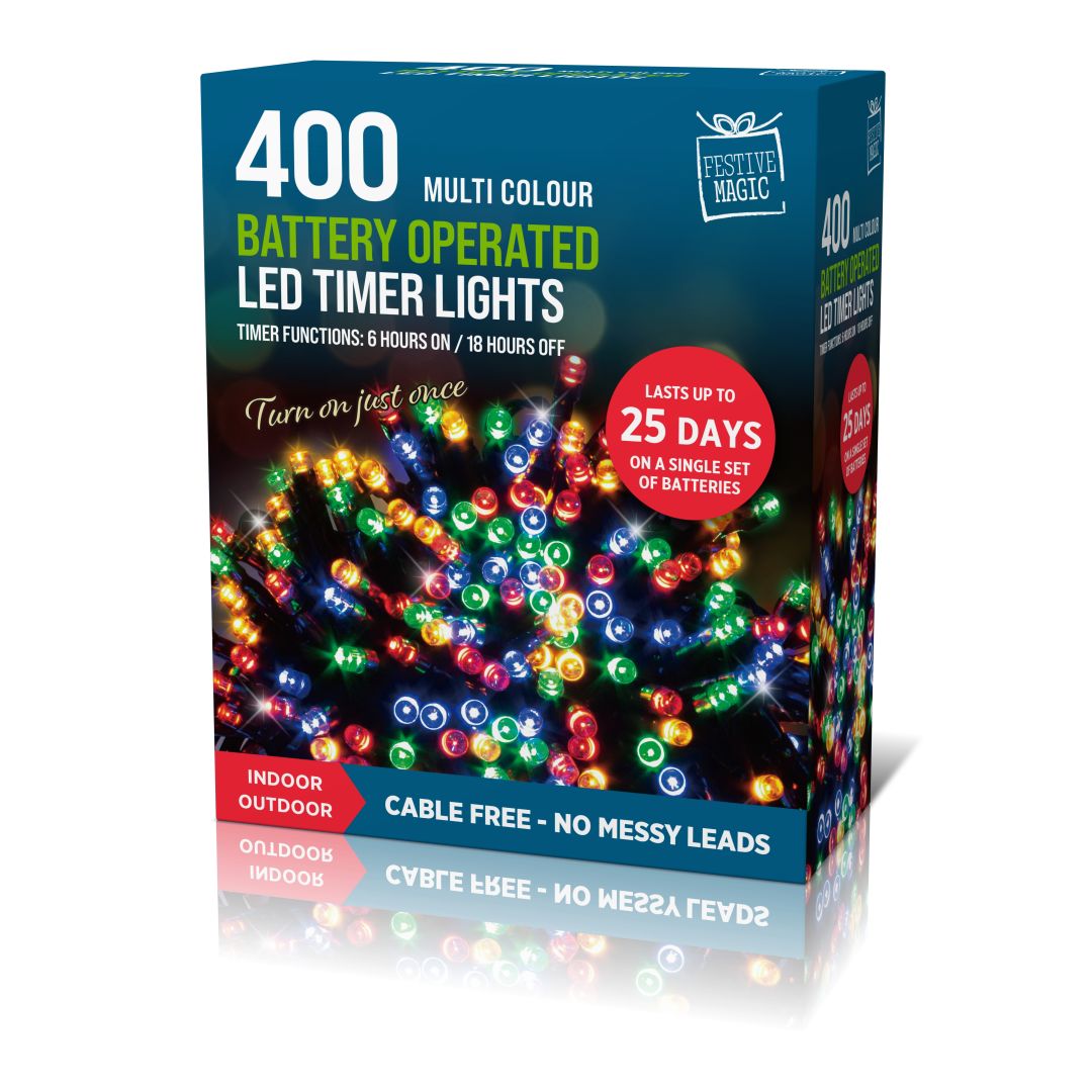 LED Timer Lights 400 Multi