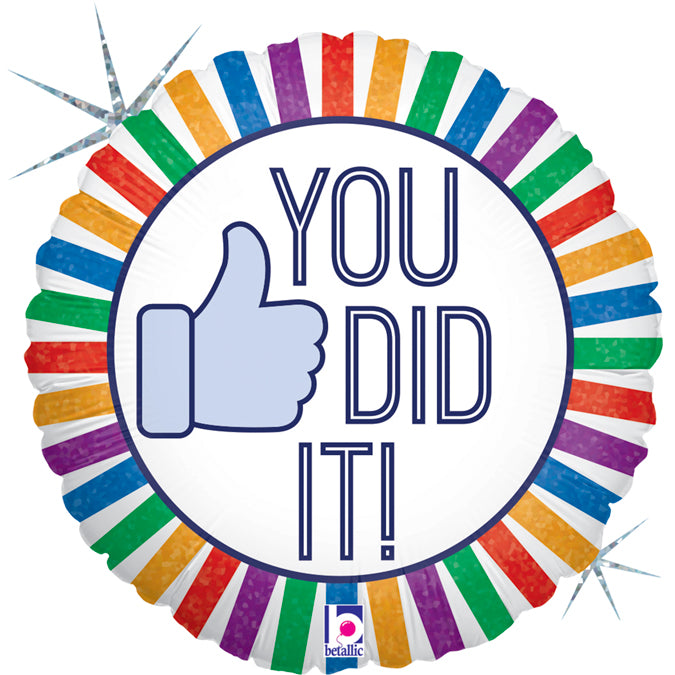 Foil Balloon 18" Round You Did It! - Tiger Feet Ireland