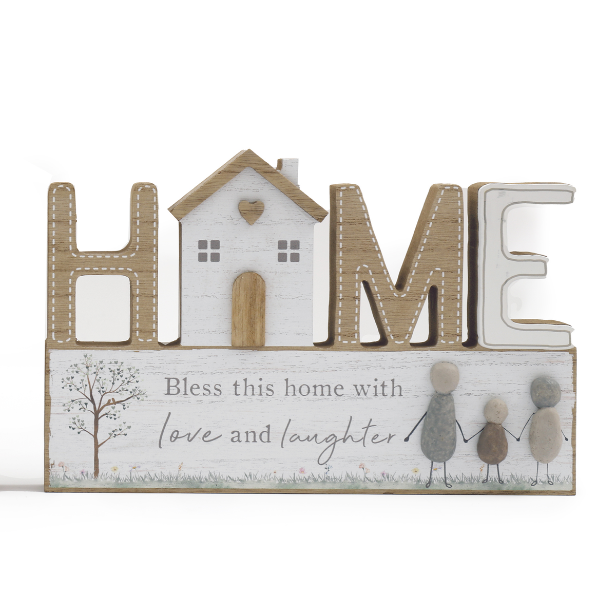 Pebble Home Plaque 25 x 16cm - Tiger Feet Ireland