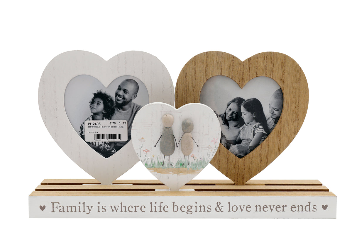 Pebble Heart Photo Frame - Tiger Feet Ireland