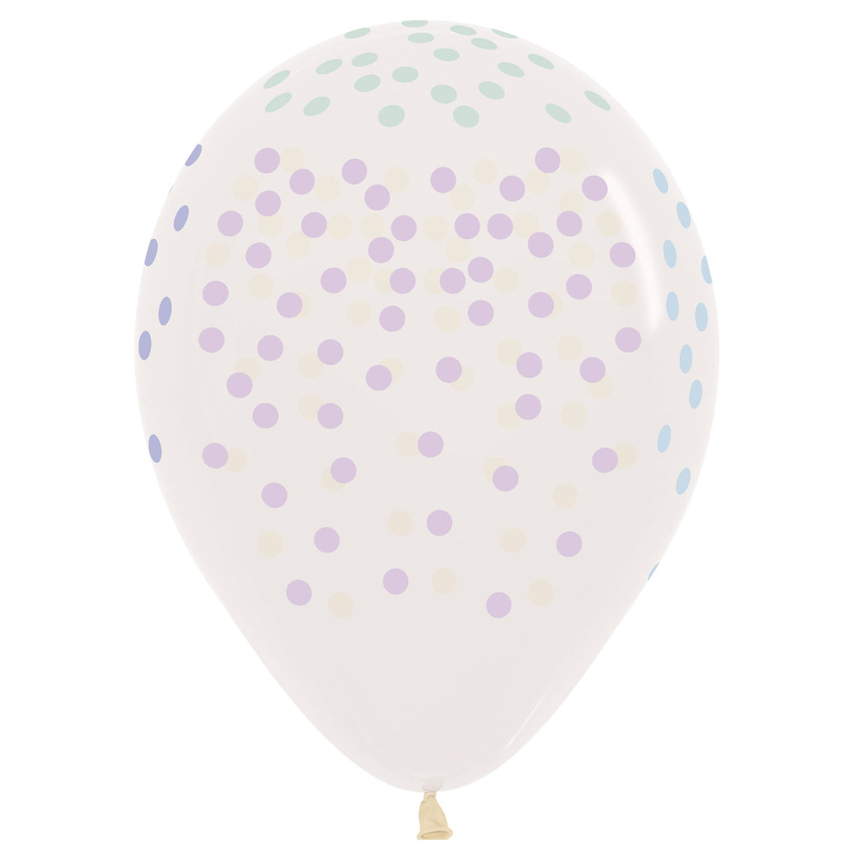 Latex Balloons 12" Dots Pastel Crystal Clear 25pk - Tiger Feet Ireland
