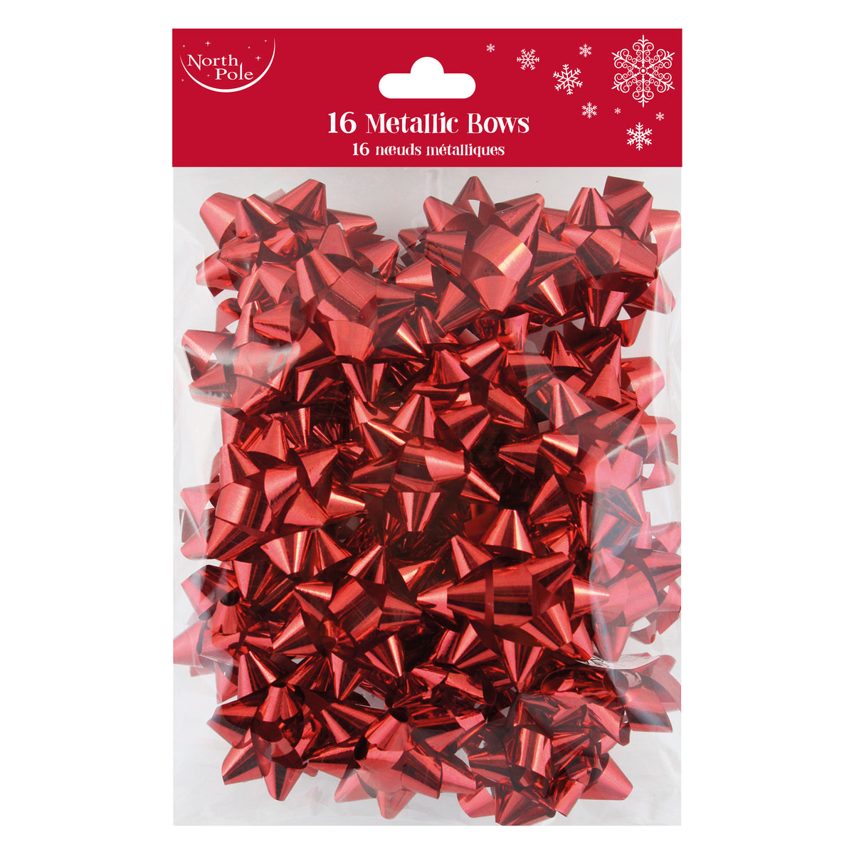 16pcs Bows Metallic Red 12pk - Tiger Feet Ireland