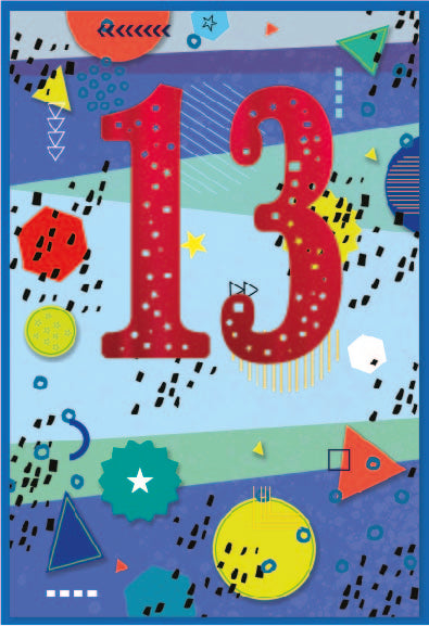 6pk Cards C50 13th Birthday - Tiger Feet Ireland