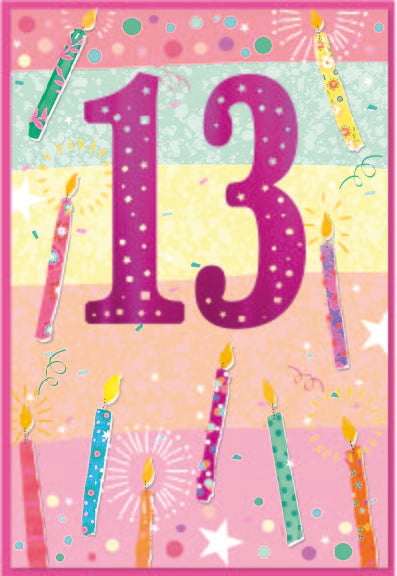 6pk Cards C50 13th Birthday - Tiger Feet Ireland