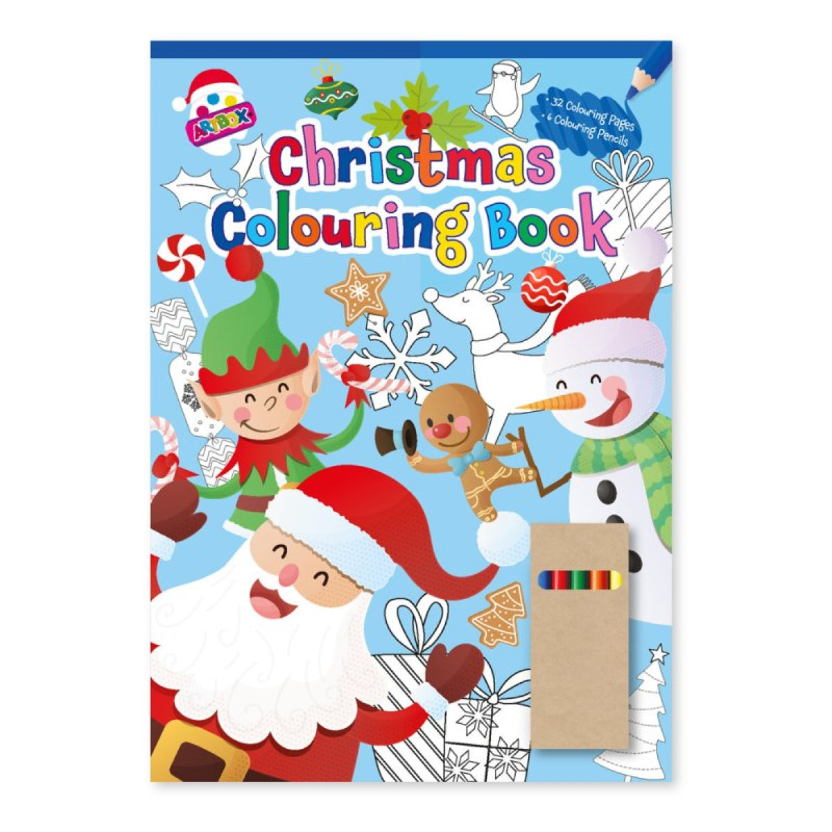 Tallon Colouring Book With Pencils Christmas 6pk
