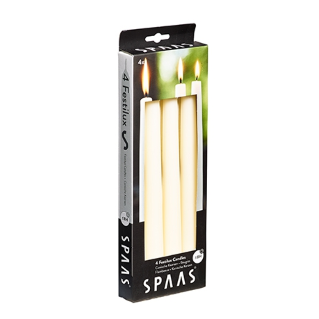 8pk Dinner Candle Ivory - Tiger Feet Ireland