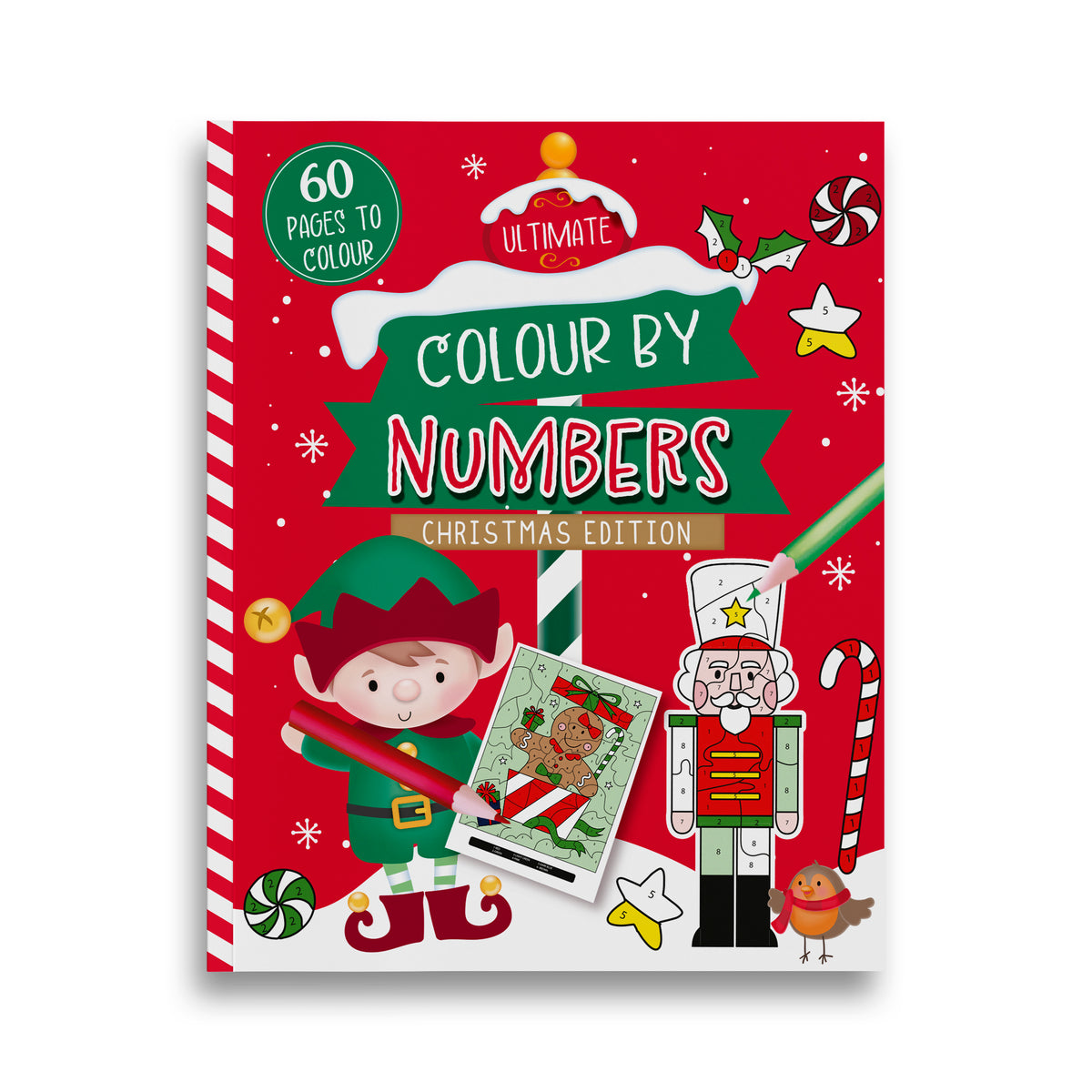 Xmas Colour By Numbers Book 12pk