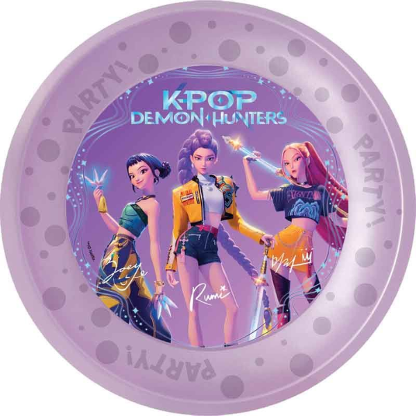 4Pk K-Pop Demon Hunters Party Plates - Tiger Feet Ireland