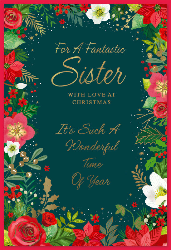 Simon Elvin 6pk Cards C50 Christmas Sister - Tiger Feet Ireland
