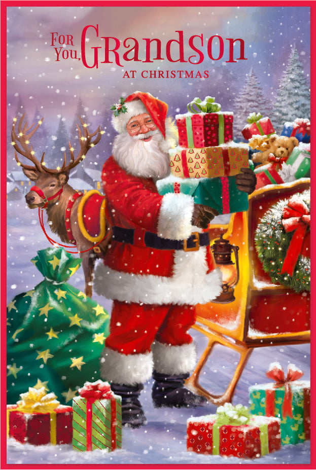 Simon Elvin 6pk Cards C50 Christmas Grandson - Tiger Feet Ireland