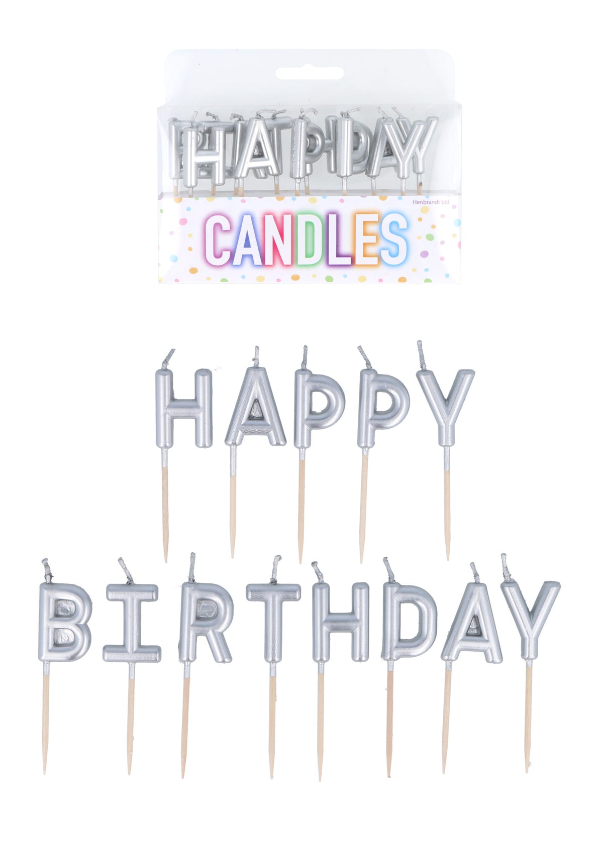 13ct Candles Happy Birthday Silver - Tiger Feet Ireland