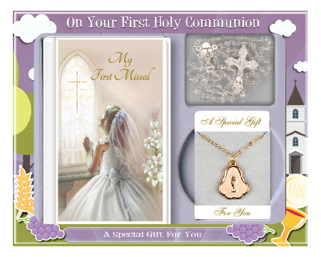 Communion Gift Set Book/Rosary/Necklet - Tiger Feet Ireland