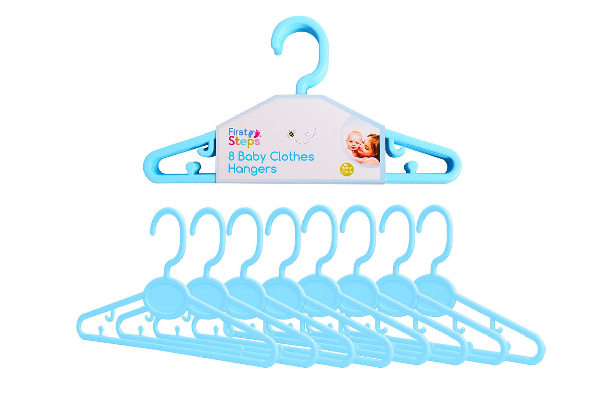 Baby Clothes Hangers 8 Pack Blue - Tiger Feet Ireland