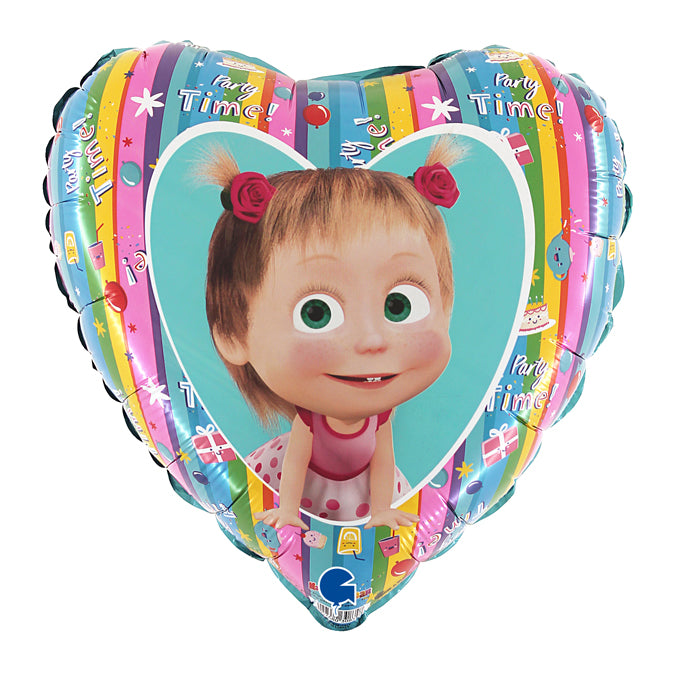 Foil Balloon 18" Masha & Bear Rainbow - Tiger Feet Ireland