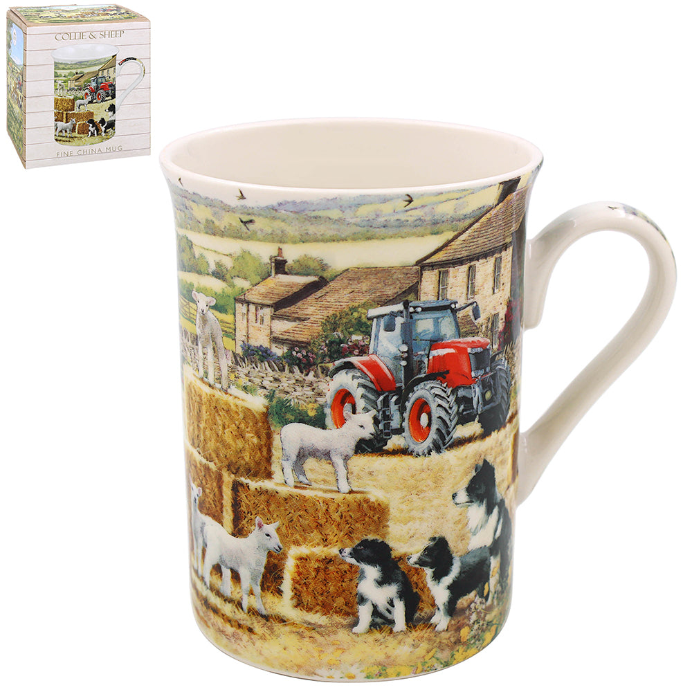 Collie & Sheep Mug - Tiger Feet Ireland