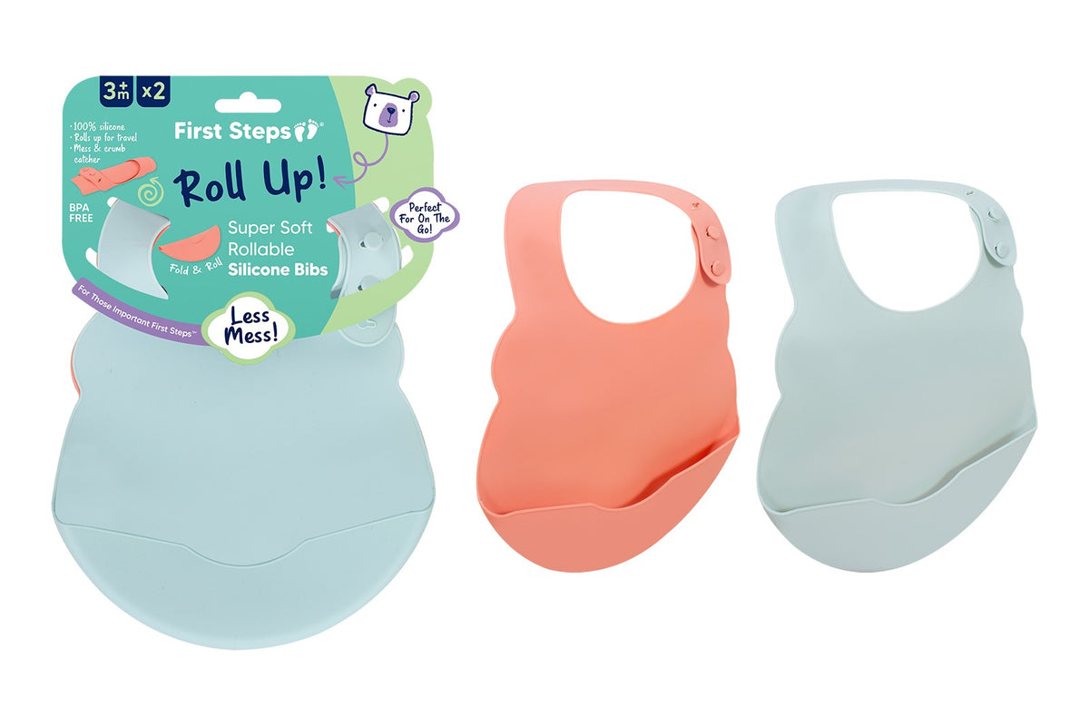 Pack 2 Silicone Bibs - Tiger Feet Ireland