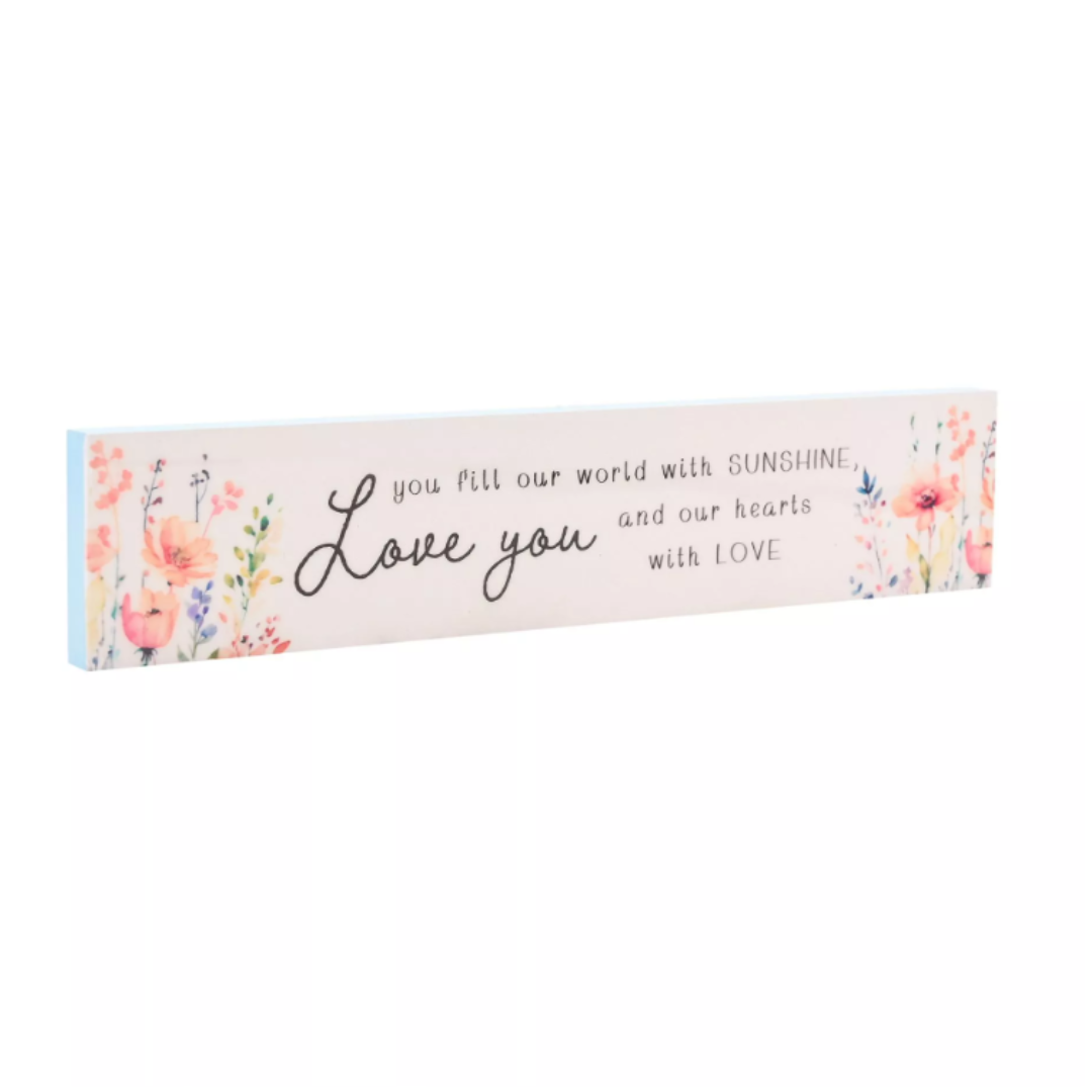 Skinny Plaque Love You - Tiger Feet Ireland