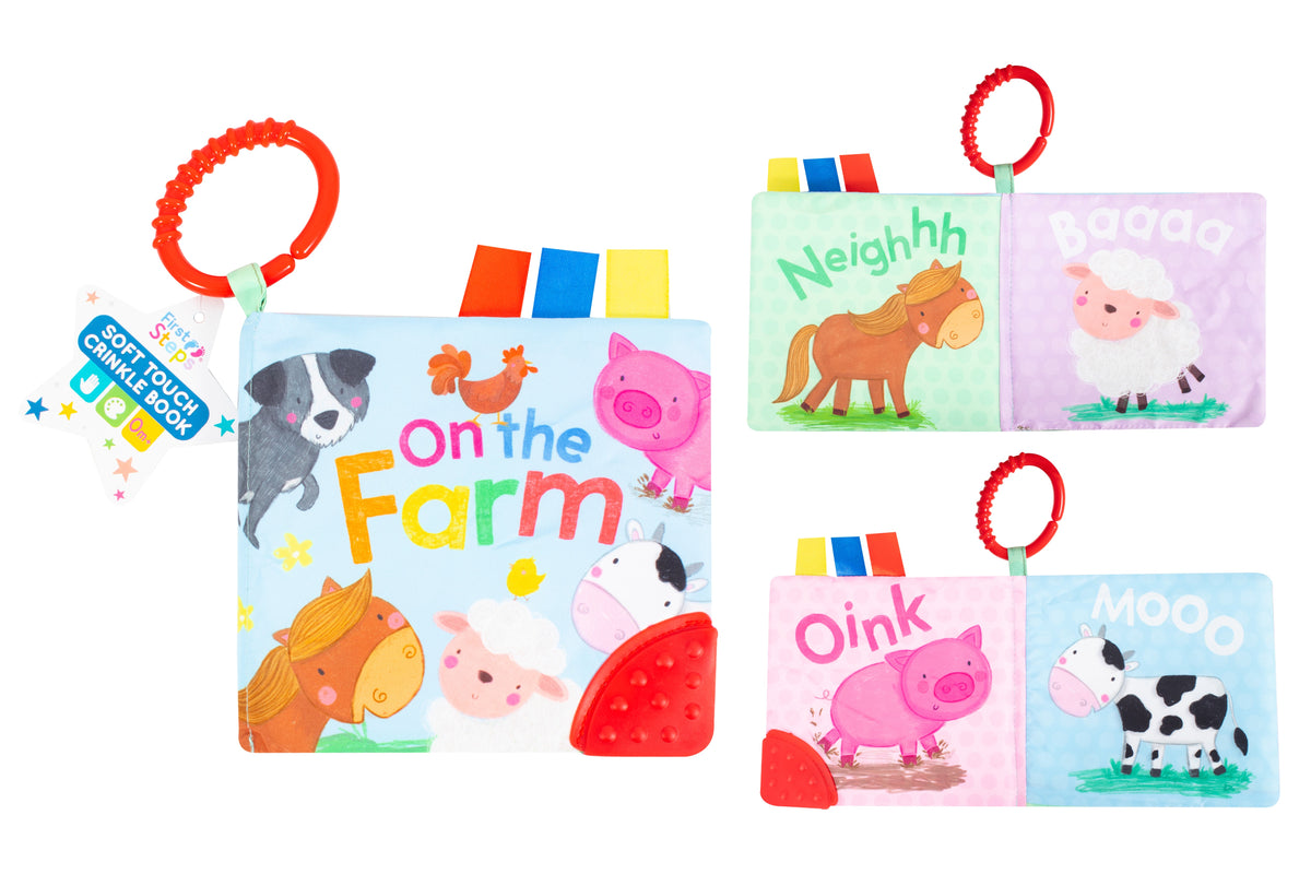 Babys First Cloth Crinkle Book - Tiger Feet Ireland