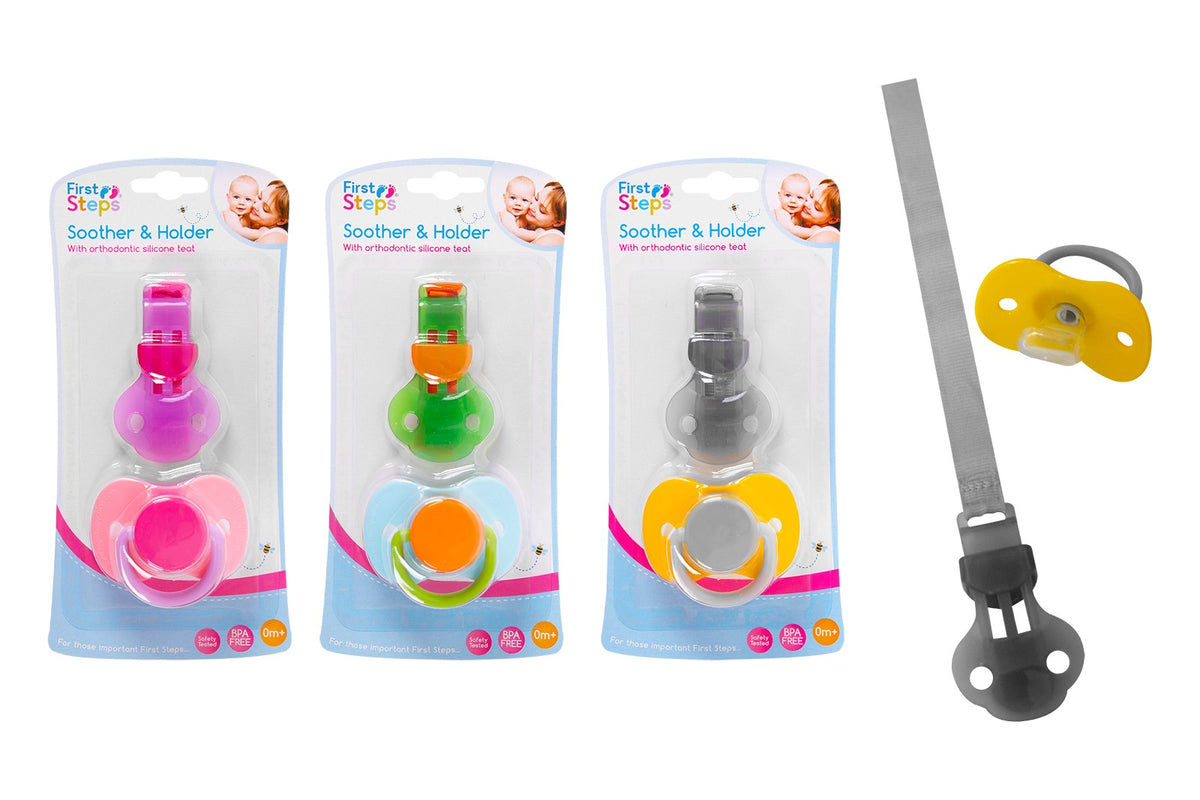 3pk Soother with Holder - Tiger Feet Ireland