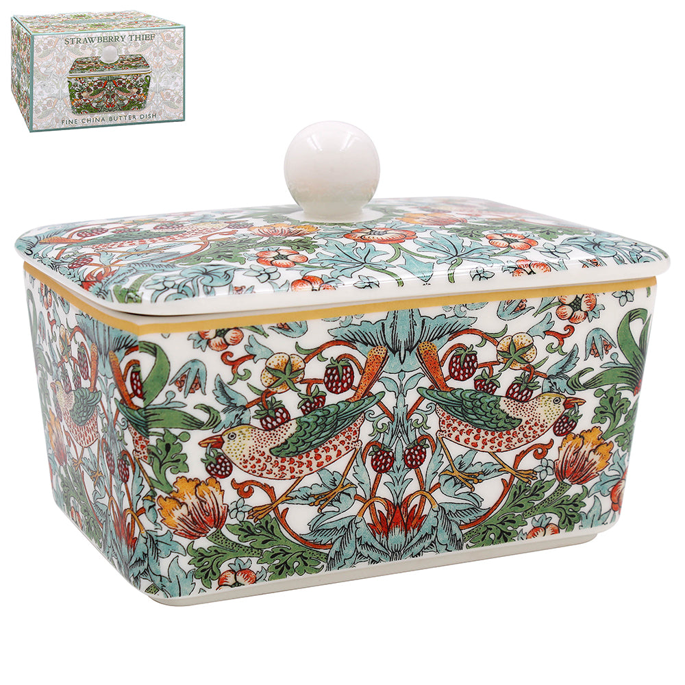 Strawberry Thief Butter Dish - Tiger Feet Ireland