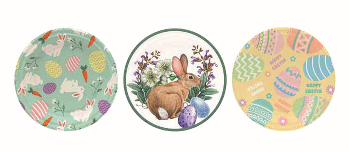 6pcs Easter Paper Plate 23cm Asst - Tiger Feet Ireland